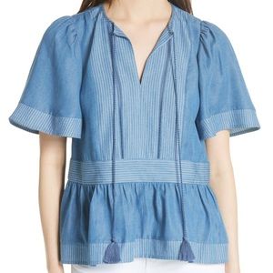 Kate Spade Indigo Railroad Chambray
Tassel Top L